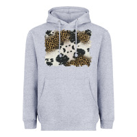Heather Grey black and white cowhide background Heavyweight Hoodie - BarkalooDesign