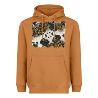 Meerkat black and white cowhide background Heavyweight Hoodie - BarkalooDesign