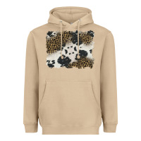 Mushroom black and white cowhide background Heavyweight Hoodie - BarkalooDesign