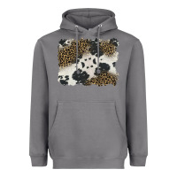 Storm black and white cowhide background Heavyweight Hoodie - BarkalooDesign