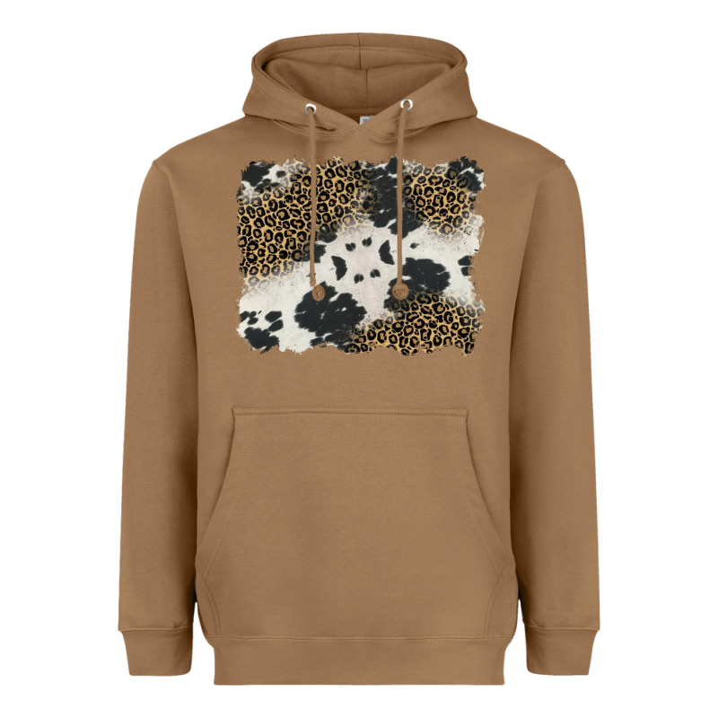 Black And White Cowhide Background Heavyweight Hoodie by BarkalooDesign | Teevron