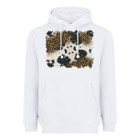 White black and white cowhide background Heavyweight Hoodie - BarkalooDesign