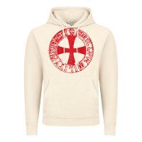 Vintage Artic Mens Crusader Knight  Knights Templar Cross T  Badge Vintage Hoodie - longCreatives