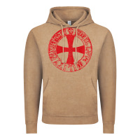 Mens Crusader Knight  Knights Templar Cross T  Badge Vintage Hoodie | Teevron