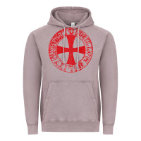 Vintage Zinc Mens Crusader Knight  Knights Templar Cross T  Badge Vintage Hoodie - longCreatives