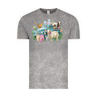 Cloud Rock Easter truck farm animals Easter Day Vintage Tee - HowdyJamesFarm