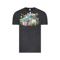 Easter Truck Farm Animals Easter Day Vintage Tee | Teevron