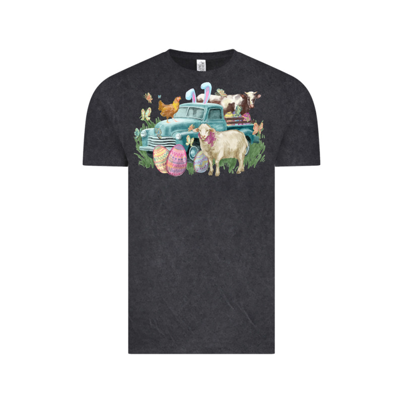 Easter Truck Farm Animals Easter Day Vintage Tee by HowdyJamesFarm | Teevron