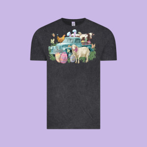 Easter Truck Farm Animals Easter Day Vintage Tee Designed By Howdyjamesfarm