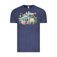 Vintage Denim Easter truck farm animals Easter Day Vintage Tee - HowdyJamesFarm