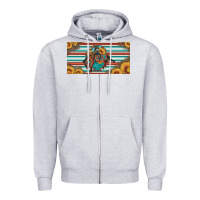 Heather Grey bucking bronco aztec shape license plate Zipper Hoodie - Artiststas