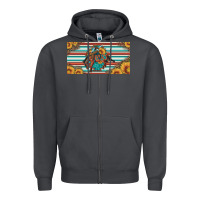 Smoke bucking bronco aztec shape license plate Zipper Hoodie - Artiststas