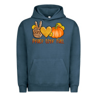 Pigment Midnight Navy peace love fall Urban Hoodie - AdoDesignShop