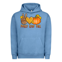 Pigment Pebble Blue peace love fall Urban Hoodie - AdoDesignShop