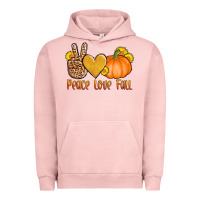 Pigment Salmon peace love fall Urban Hoodie - AdoDesignShop