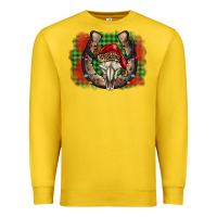 Lemon christmas horseshoe bull skull Premium Sweatshirt - BarkalooDesign