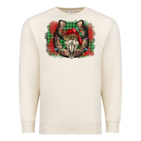 Sandshell christmas horseshoe bull skull Premium Sweatshirt - BarkalooDesign