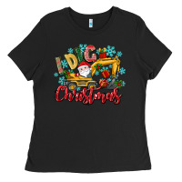 Black i dig christmas Ladies Tee - texasbilliewilder