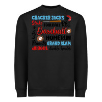 Black baseball typography words Heavyweight Sweatshirt - Artiststas