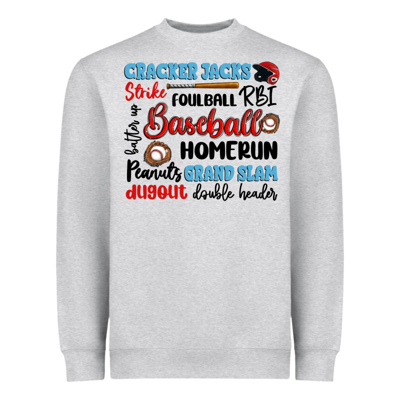 Baseball Typography Words Heavyweight Sweatshirt by Artiststas | Teevron