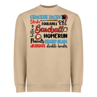 Mushroom baseball typography words Heavyweight Sweatshirt - Artiststas