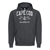 Smoke Cape Cod MA Vintage Crossed Oars & Boat Anchor Sports Sweat Zipper Hoodie - longCreatives