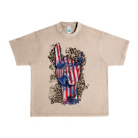 French Oak Freedom rock hand 4th of july Urban Heavy Tee - CowGirlArtShop