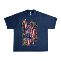 Navy Freedom rock hand 4th of july Urban Heavy Tee - CowGirlArtShop