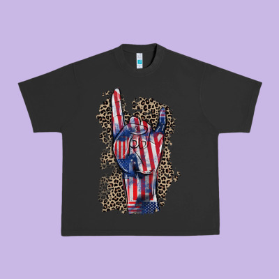 Freedom Rock Hand 4th Of July Urban Heavy Tee Designed By Cowgirlartshop