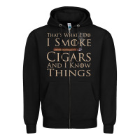 Black That's What I Do I Smoke Cigars And I Know Things Zipper Hoodie - longCreatives