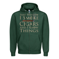 Sports Green That's What I Do I Smoke Cigars And I Know Things Zipper Hoodie - longCreatives