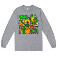 Heather Grey St. Patrick's too cute to pinch Long Sleeve Tee - OliviaCreatesArt