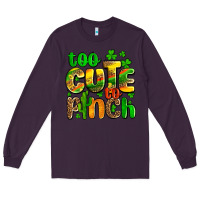 Plum St. Patrick's too cute to pinch Long Sleeve Tee - OliviaCreatesArt