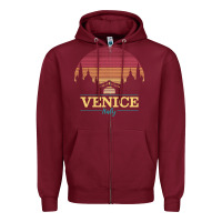 Burgundy venice italy   vintage retro italian travel souvenir gift pullover hoo Zipper Hoodie - longCreatives
