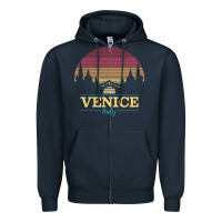 Navy venice italy   vintage retro italian travel souvenir gift pullover hoo Zipper Hoodie - longCreatives