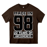 Chocolate Brown Made in 98 22 Years Of Awesomeness Heavy Core Tee - Bettercallsaul