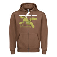 Chestnut The Backrooms graphic Zipper Hoodie - longCreatives