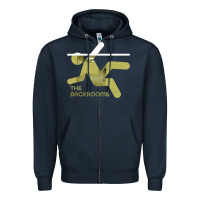 Navy The Backrooms graphic Zipper Hoodie - longCreatives