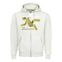 Oatmeal Heather The Backrooms graphic Zipper Hoodie - longCreatives