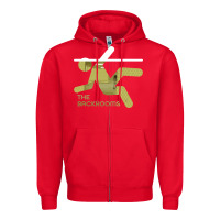 Red The Backrooms graphic Zipper Hoodie - longCreatives