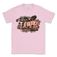 Bubblegum Pink Love America 4th of july Classic Tee - HowdyJamesFarm