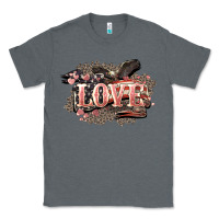Charcoal Heather Love America 4th of july Classic Tee - HowdyJamesFarm