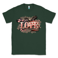 Sports Green Love America 4th of july Classic Tee - HowdyJamesFarm