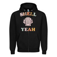 Black vintage retro shell yeah beach tropical vacation gifts t shirt Zipper Hoodie - longCreatives