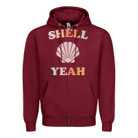 Burgundy vintage retro shell yeah beach tropical vacation gifts t shirt Zipper Hoodie - longCreatives