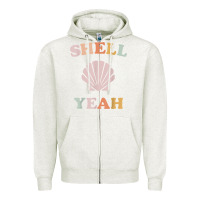 Oatmeal Heather vintage retro shell yeah beach tropical vacation gifts t shirt Zipper Hoodie - longCreatives