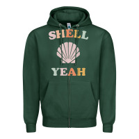 Sports Green vintage retro shell yeah beach tropical vacation gifts t shirt Zipper Hoodie - longCreatives