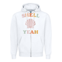 White vintage retro shell yeah beach tropical vacation gifts t shirt Zipper Hoodie - longCreatives