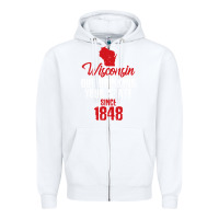 White Wisconsin Out Drinking Your State Since 1848 Zipper Hoodie - longCreatives