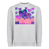 Heather Grey love Heavyweight Sweatshirt - CowhideDigitalArt